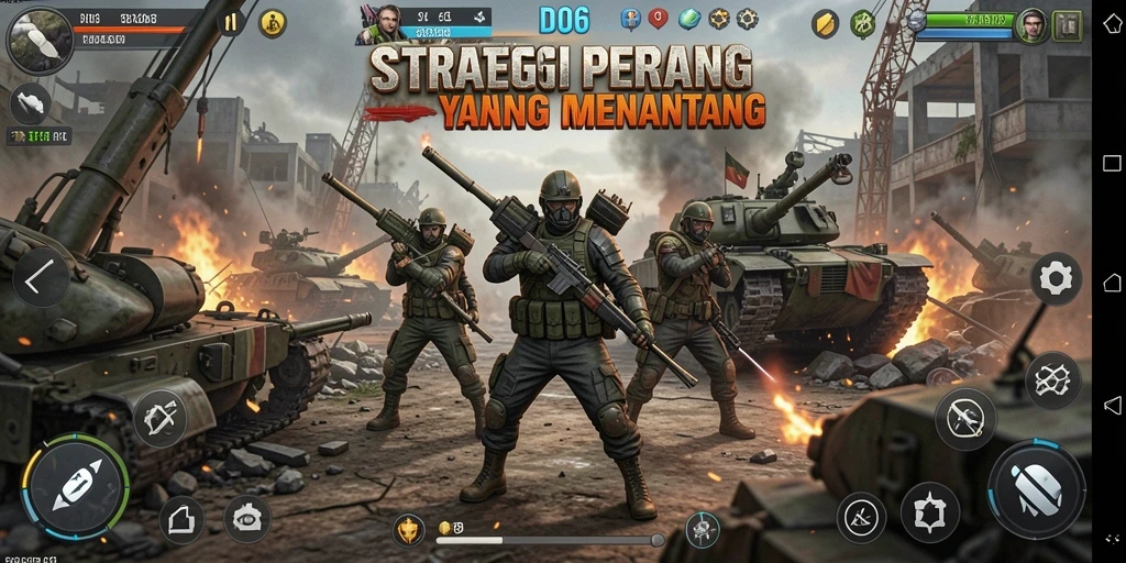 Tampilan gameplay D06 yang menegangkan dan strategis.