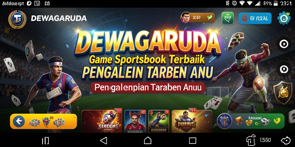 Tampilan utama DEWAGARUDA yang menampilkan fitur taruhan olahraga.