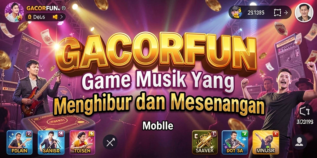 Screenshot GACORFUN menampilkan pengguna yang bersenang-senang menyanyi.
