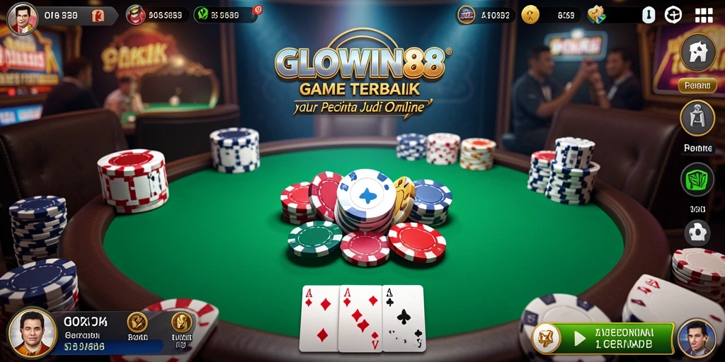 Gambar layar yang menampilkan gameplay seru di GLOWIN88.