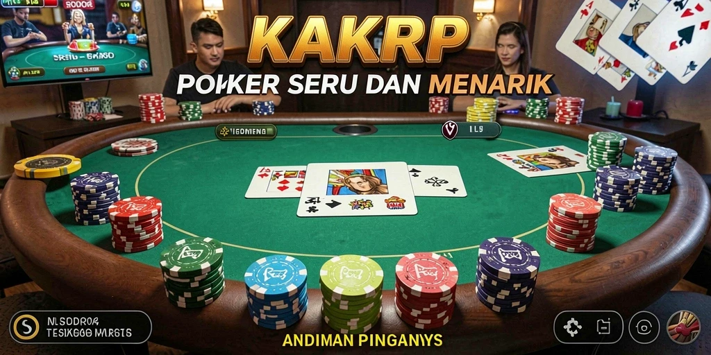 Tampilan gameplay KAKRP yang penuh aksi poker seru.