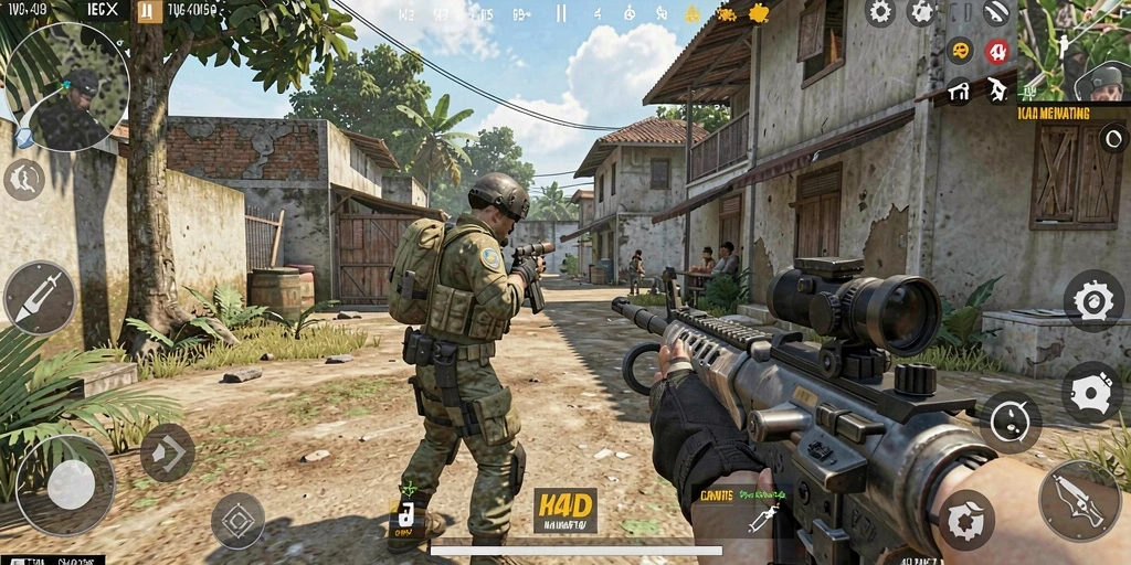 Tampilan gameplay TPS KAWAT4D yang seru dan mendebarkan.