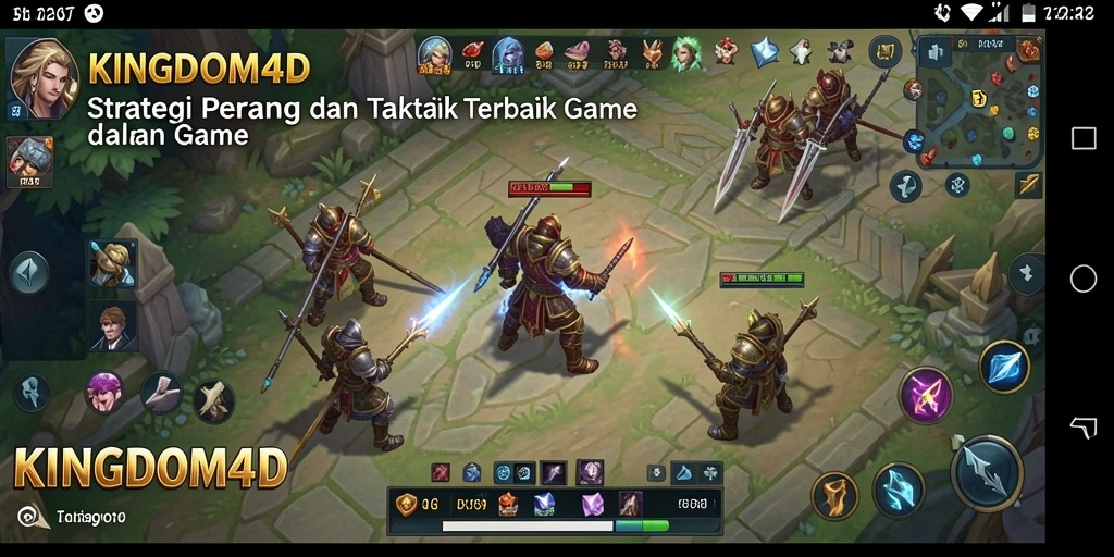 Tampilan menarik dari gameplay strategis di KINGDOM4D.