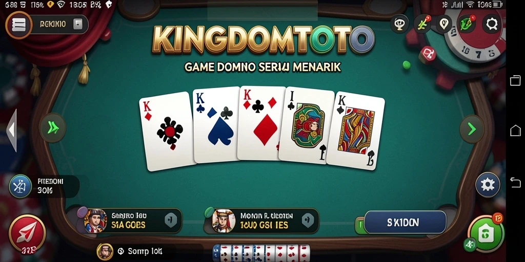 Screenshot gameplay KINGDOMTOTO menampilkan keseruan permainan Domino.