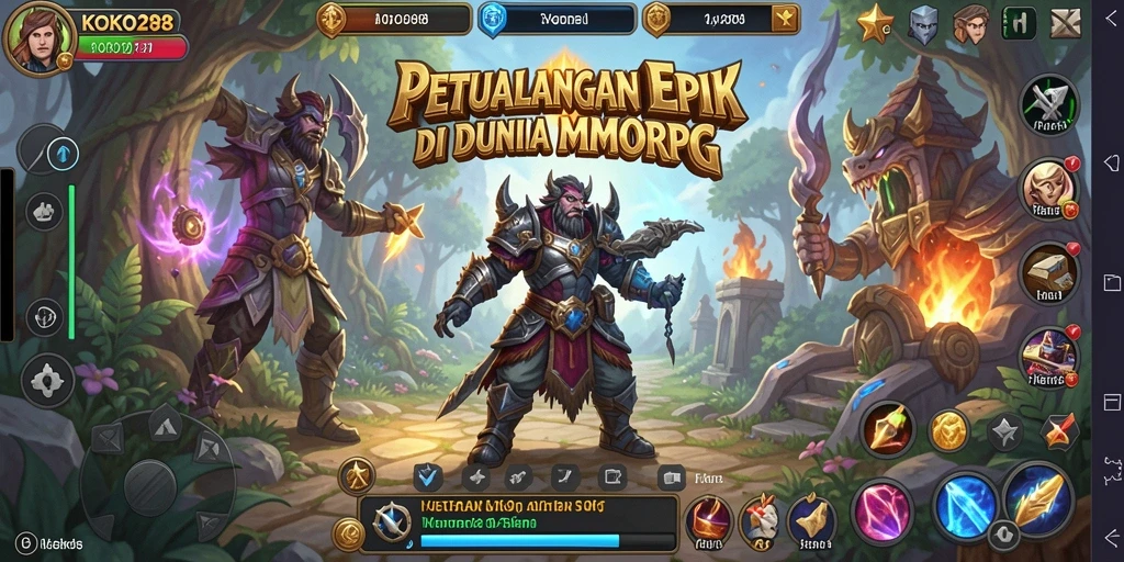 Screenshot gameplay KOKO288 menampilkan aksi seru di dunia MMORPG.