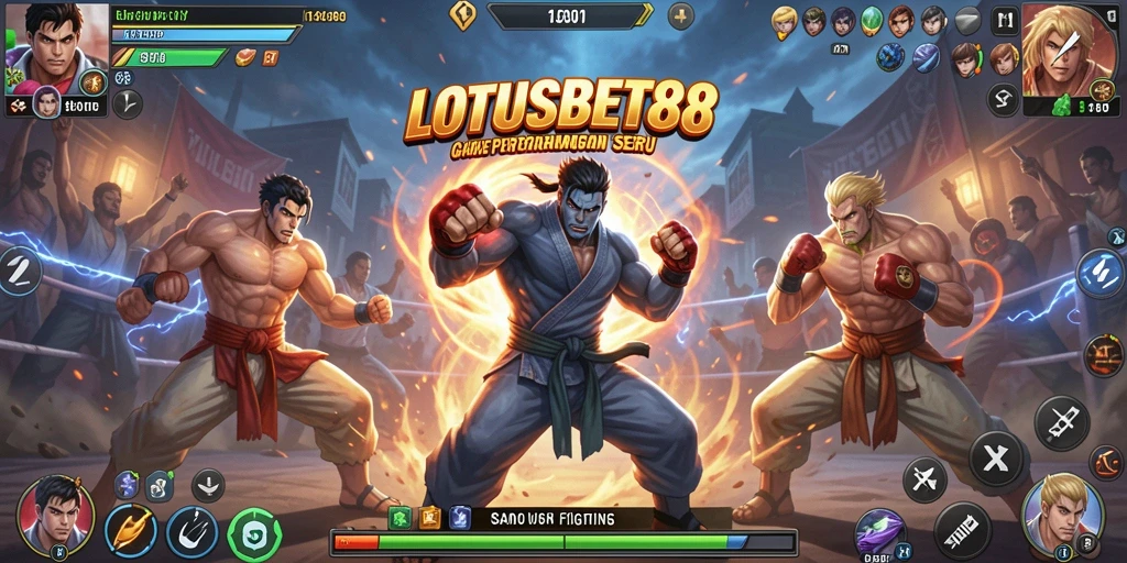 Screenshot LOTUSBET88 menampilkan aksi pertarungan yang mendebarkan.
