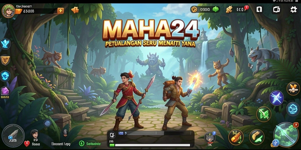 Tampilan gameplay MAHA24 yang menarik dengan elemen petualangan yang menantang.