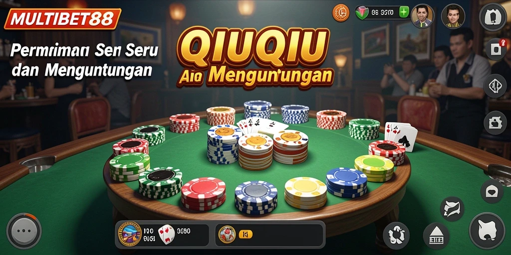 Tampilan gameplay QiuQiu yang seru dan interaktif.