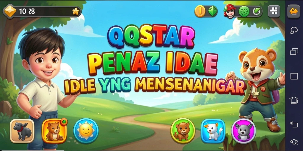 Screenshot gameplay QQSTAR menampilkan aksi Idle yang menarik.