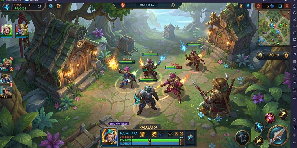 Tampilan gameplay RAJAJUARA yang menampilkan aksi pertarungan seru.