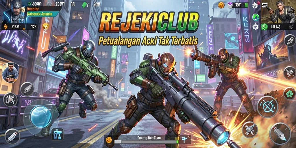 Tampilan menegangkan dari gameplay REJEKICLUB yang penuh aksi.