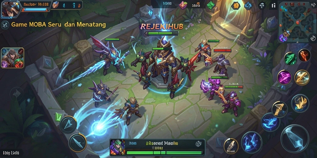 Tampak gameplay seru dan dinamis di arena REJEKIHUB.