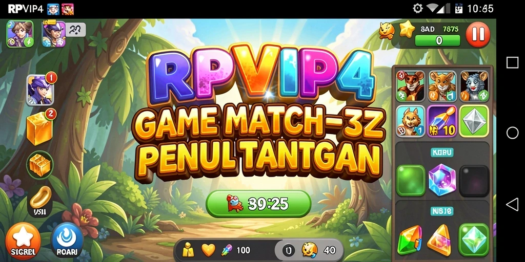 Tampilan gameplay RPVIP4 yang seru dan menantang dalam kategori Match-3.