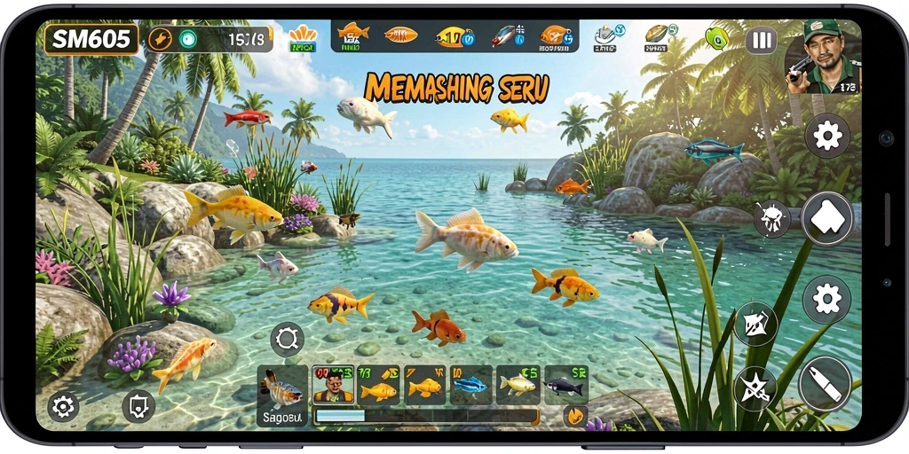 Gameplay menakjubkan SM605 dengan visual memancing yang memukau.