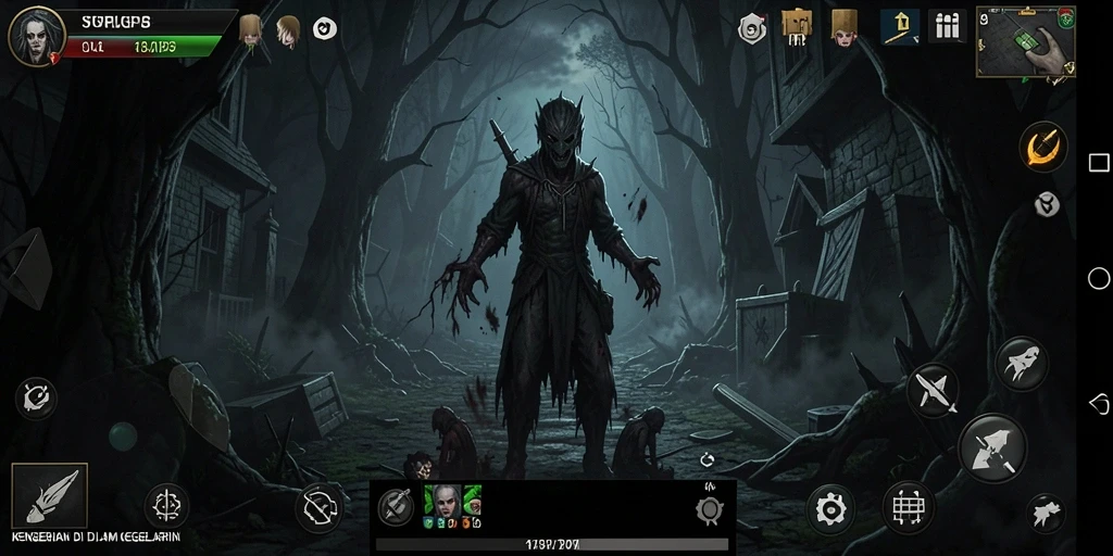 Tangkapan layar menunjukkan gameplay menyeramkan SVIP3 dengan suasana yang mencekam.