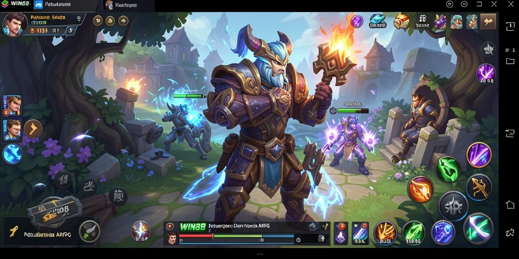 Tampilan gameplay ARPG yang mendebarkan di WIN88.