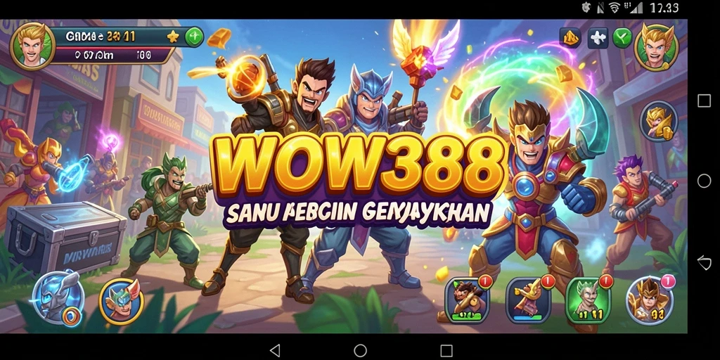 Screenshot WOW388 menunjukkan aksi penuh warna dalam gameplay arcade yang seru.