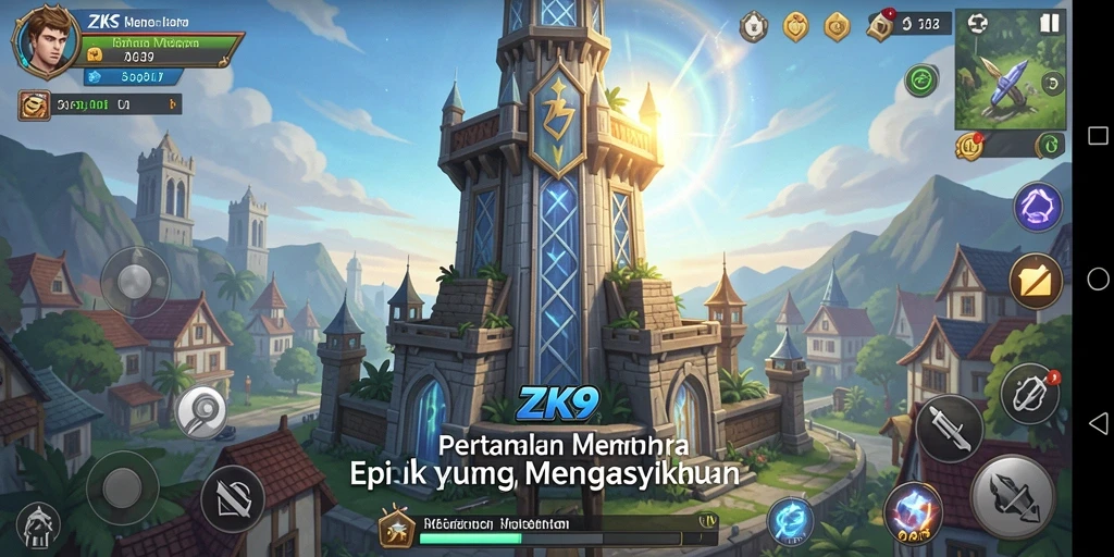 Tampilan gameplay ZK9 yang seru dalam aksi Tower Defense.